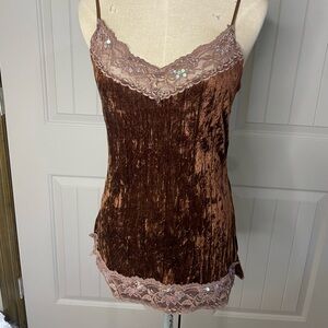 Gorgeous Brown Velvet Cami